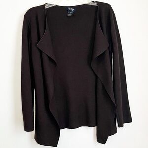 Clorinda Brown Open Front Cardigan Woman’s Wool Blend Sweater